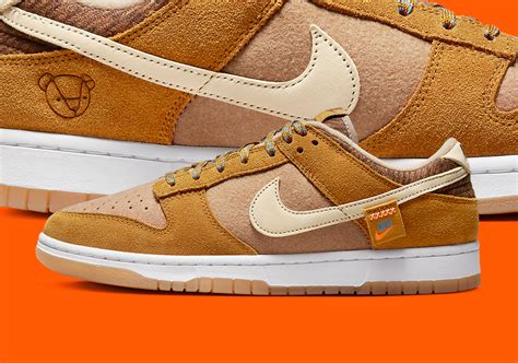 nike dunks low teddy bear